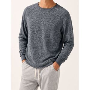 Eddie Bauer Men's Medium Thermal Sleep Shirt Gray Waffle Knit Lounge Pajama Top